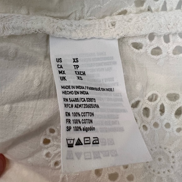 American Eagles Outfitters White Ruffle Shirt - Picture 9 of 10